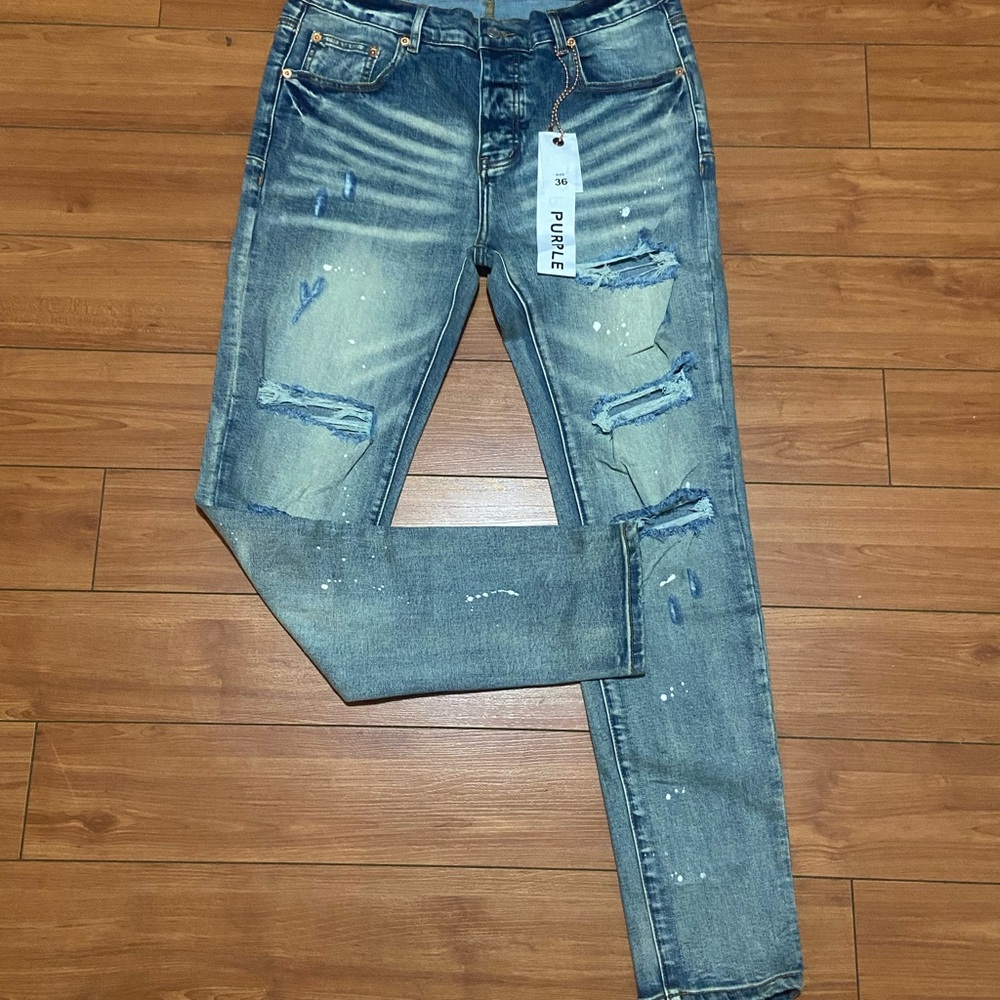 Light blue purple brand jeans